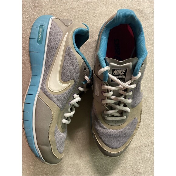 Women’s Nike Free XT Everyday size 6.5 gray white and teal Fly wire density foam - Picture 4 of 10